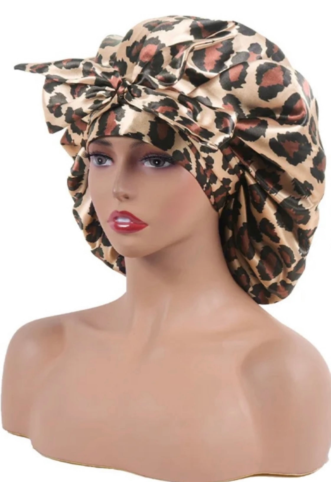 Leopard Print Bonnet