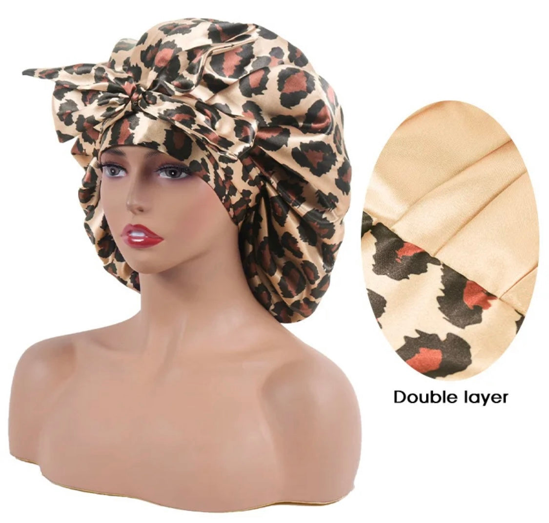 Leopard Print Bonnet